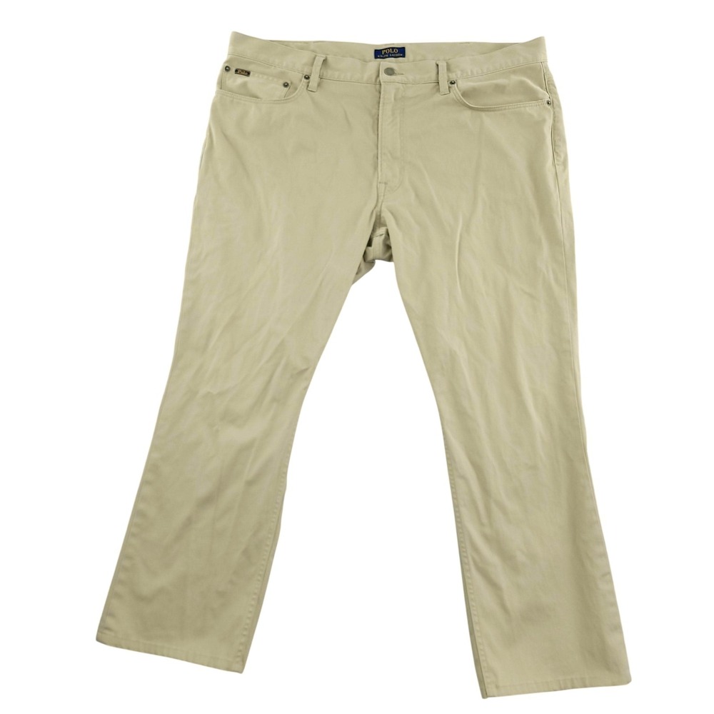 Polo Ralph Lauren Pants Mens 40x30 Beige Khaki Chino 5 Pocket Straight Casual